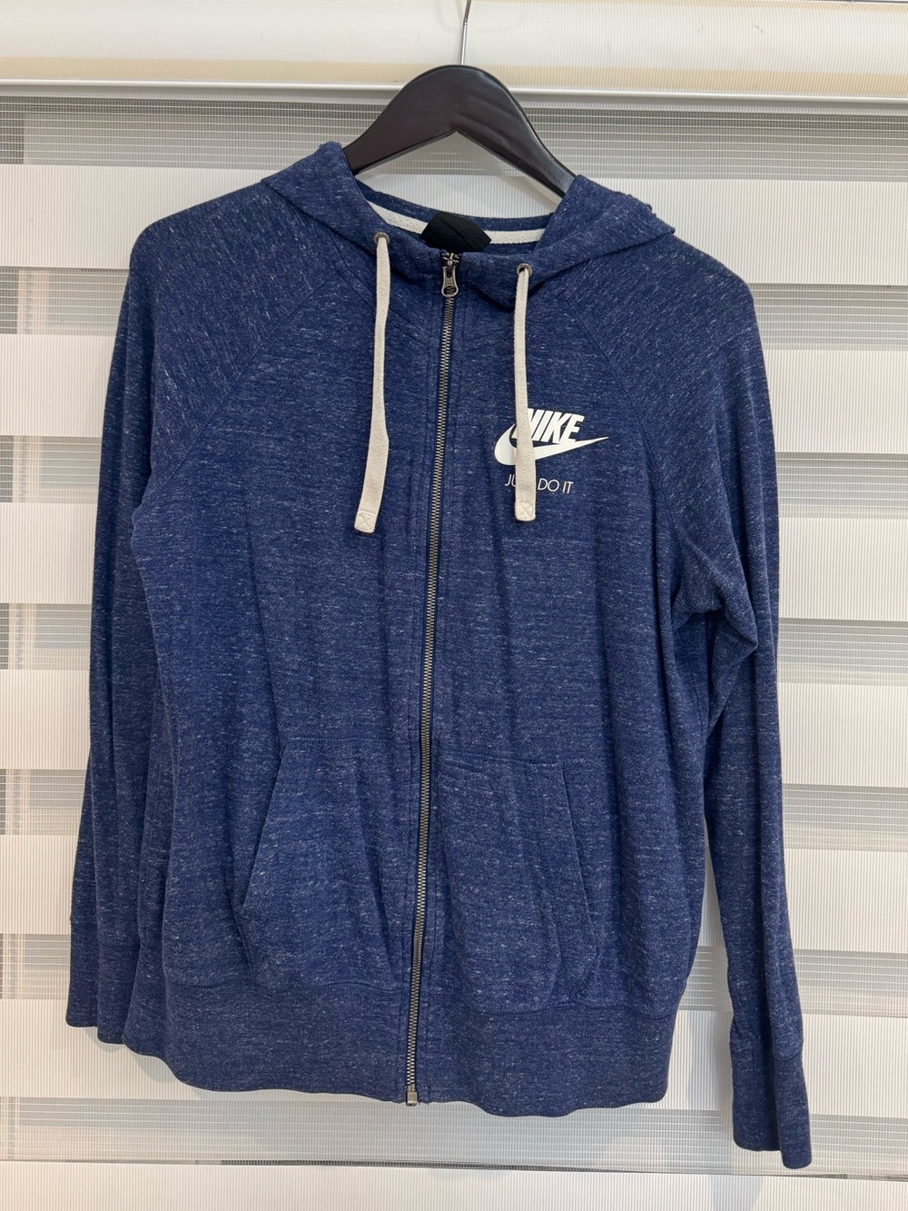 Nike Women's Heather Navy Full-Zip Hooded Jacket